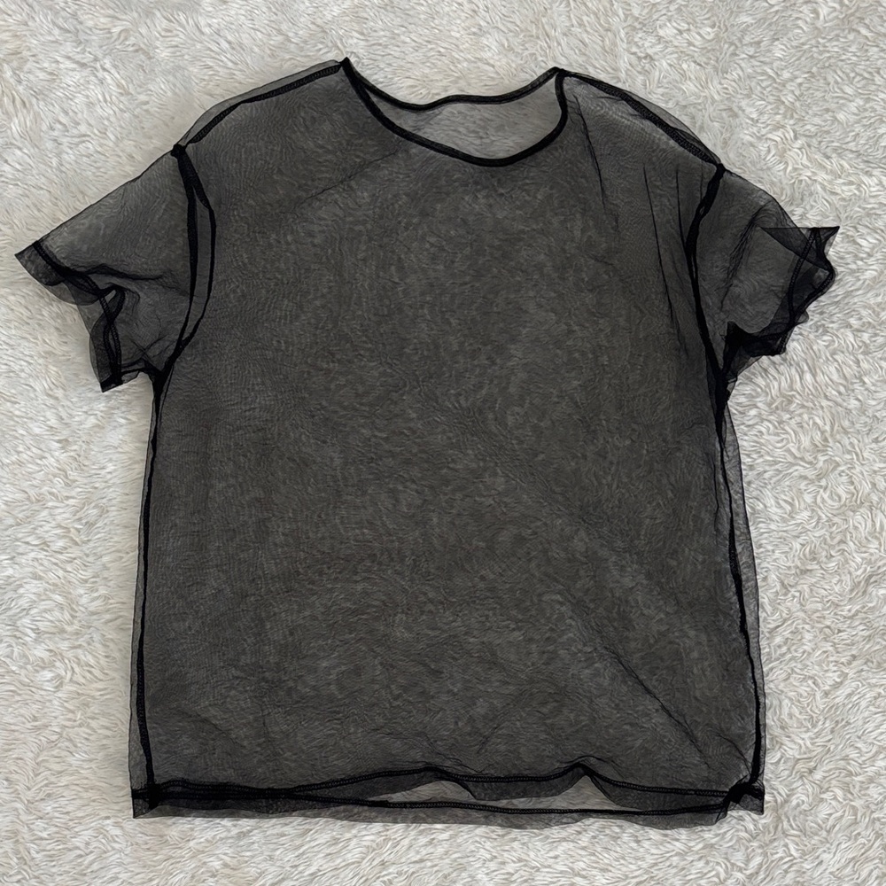 Sheer Black Mesh Top